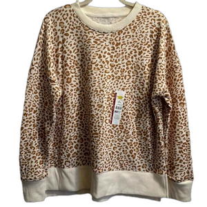 Animal print crewneck tunic